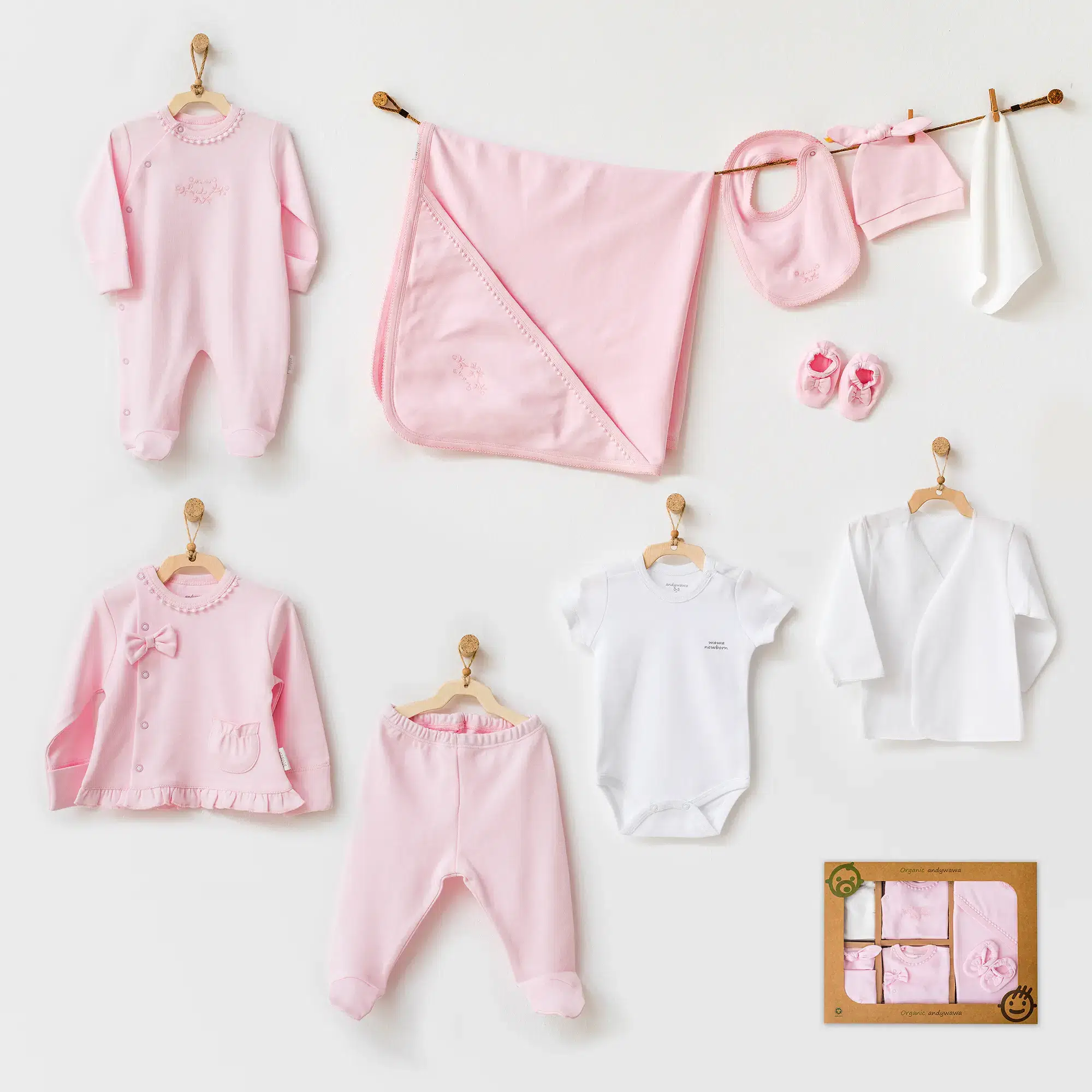 Andywawa AC25541 Natura Wawa 10'lu Hastane Çıkışı Pink