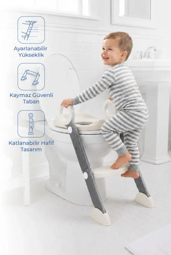 BabyJem Basamaklı & Katlanır Klozet Adaptörü 861 Kum Beji