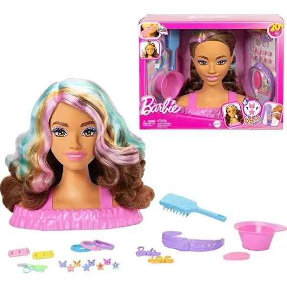 Barbie Saç Tasarımı Büstü Kahverengi Saçlı JFG82 
