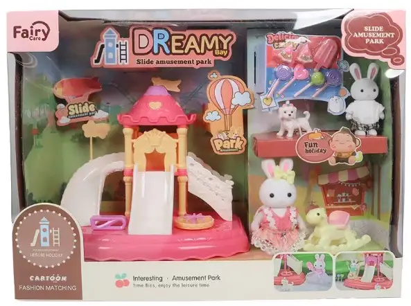 Bay Dreamy Mini Tavşan Kaydıraklı Tavşan Aile Parkı 6656 