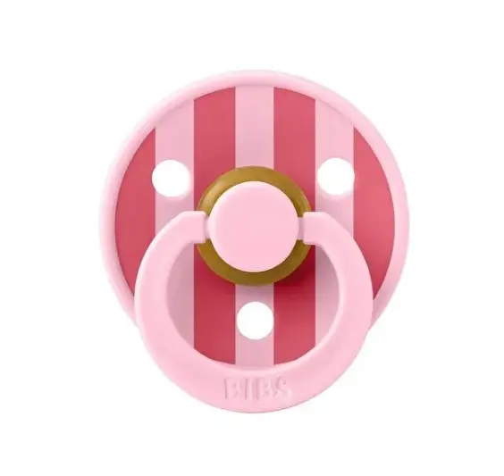 Bibs Studio Colour Block Kauçuk Emzik 0-6 Ay Baby Pink Coral