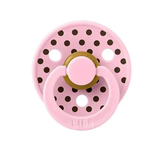 Bibs Studio Polka Small Emzik 0-6 Ay Baby Pink Mocha