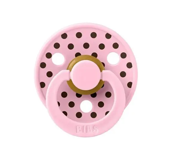 Bibs Studio Polka Small Emzik 6-12 Ay Baby Pink Mocha
