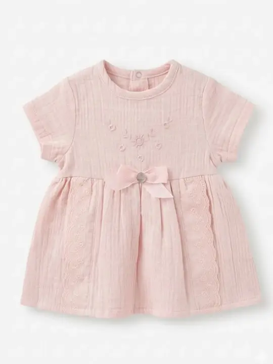 Bistyle 2Li̇ Elbi̇se Yarim Kol Müsli̇n Pi̇nk Nature 21104 Pembe