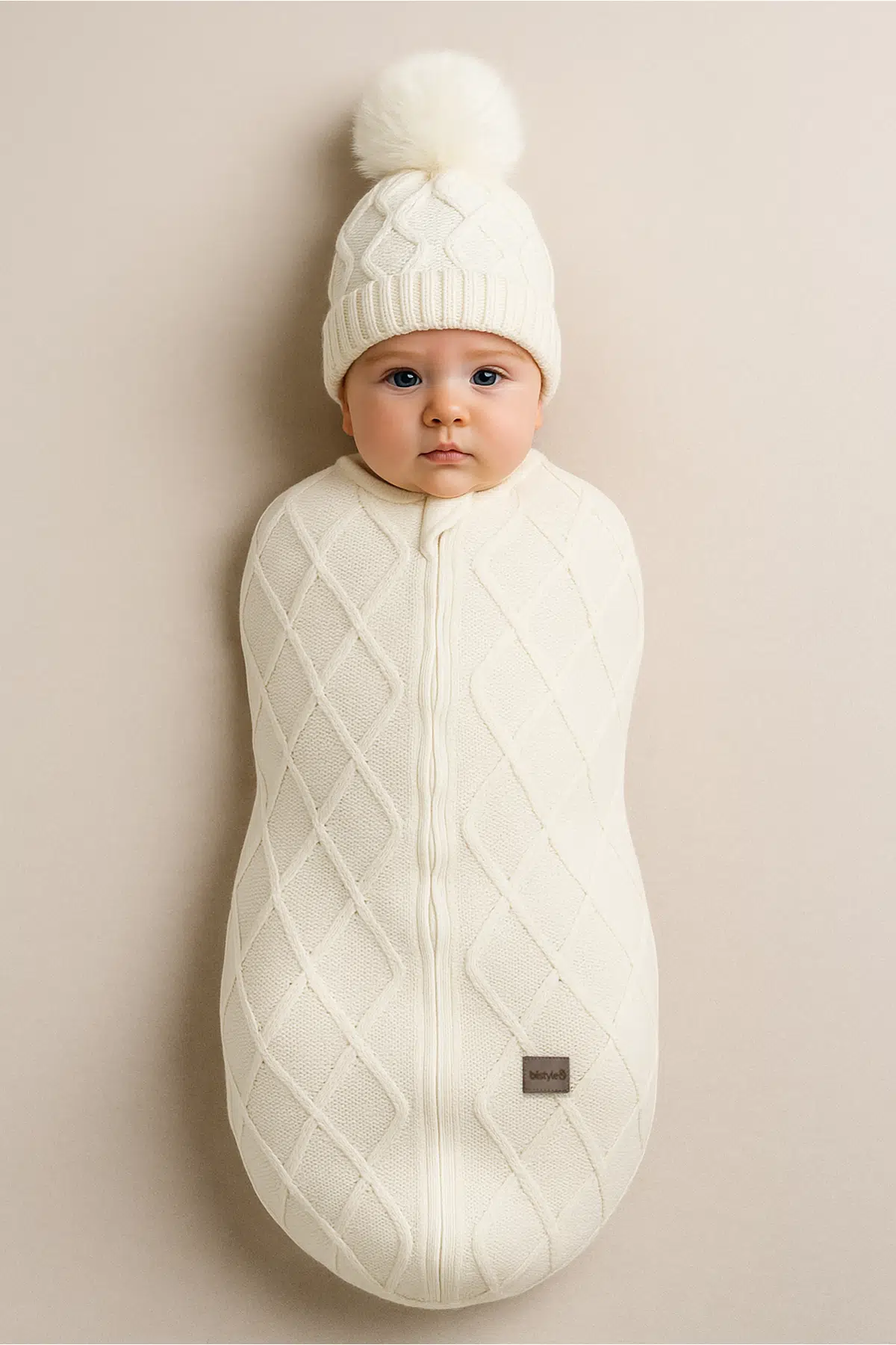 Bistyle Baby İn Swadding Triko Kundak 75108 Ekru