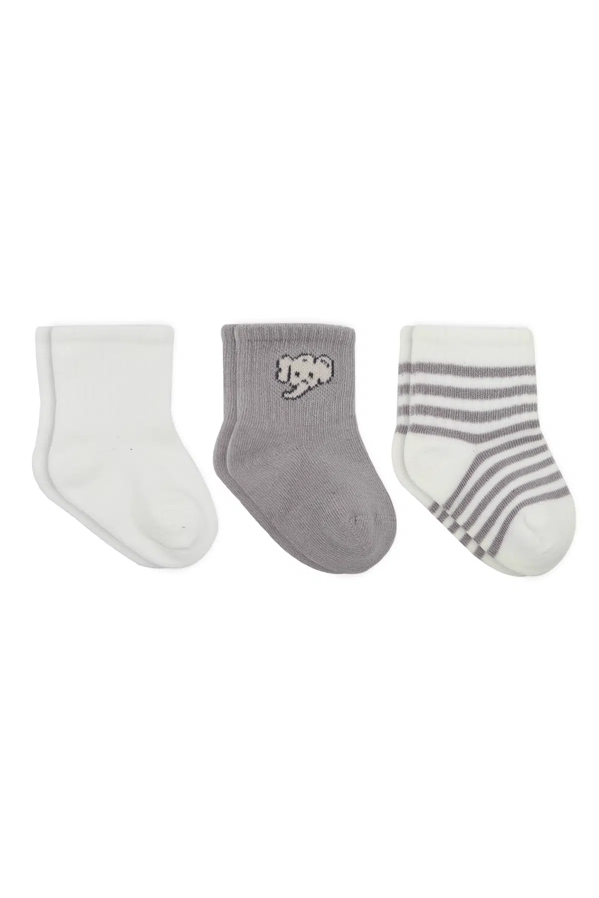 Bistyle Elephant Boy 3'lü Penye Soket Çorap 10135 Ekru