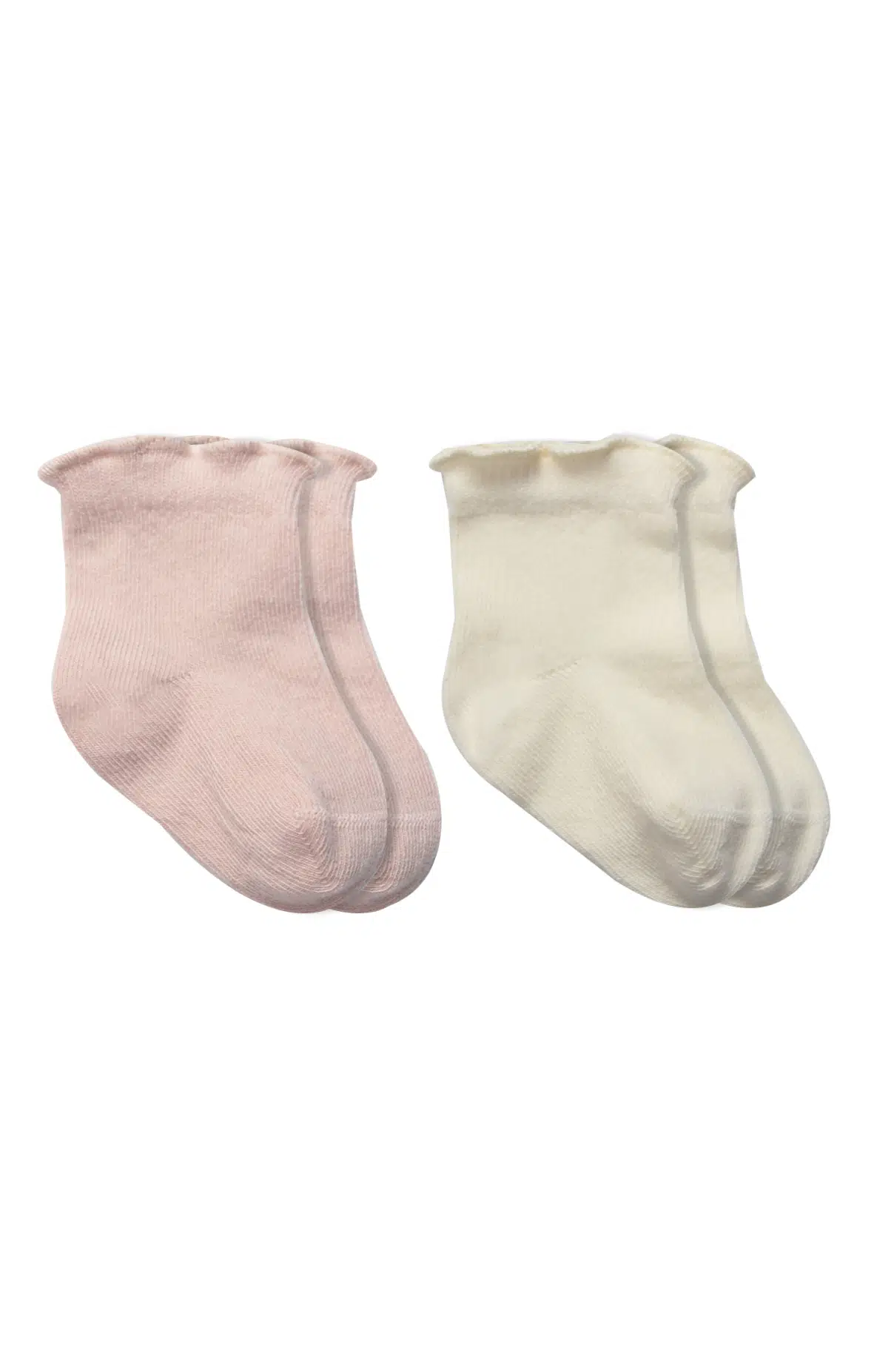 Bistyle Overlok Style Penye Soket Çorap 2li 10153 Pudra