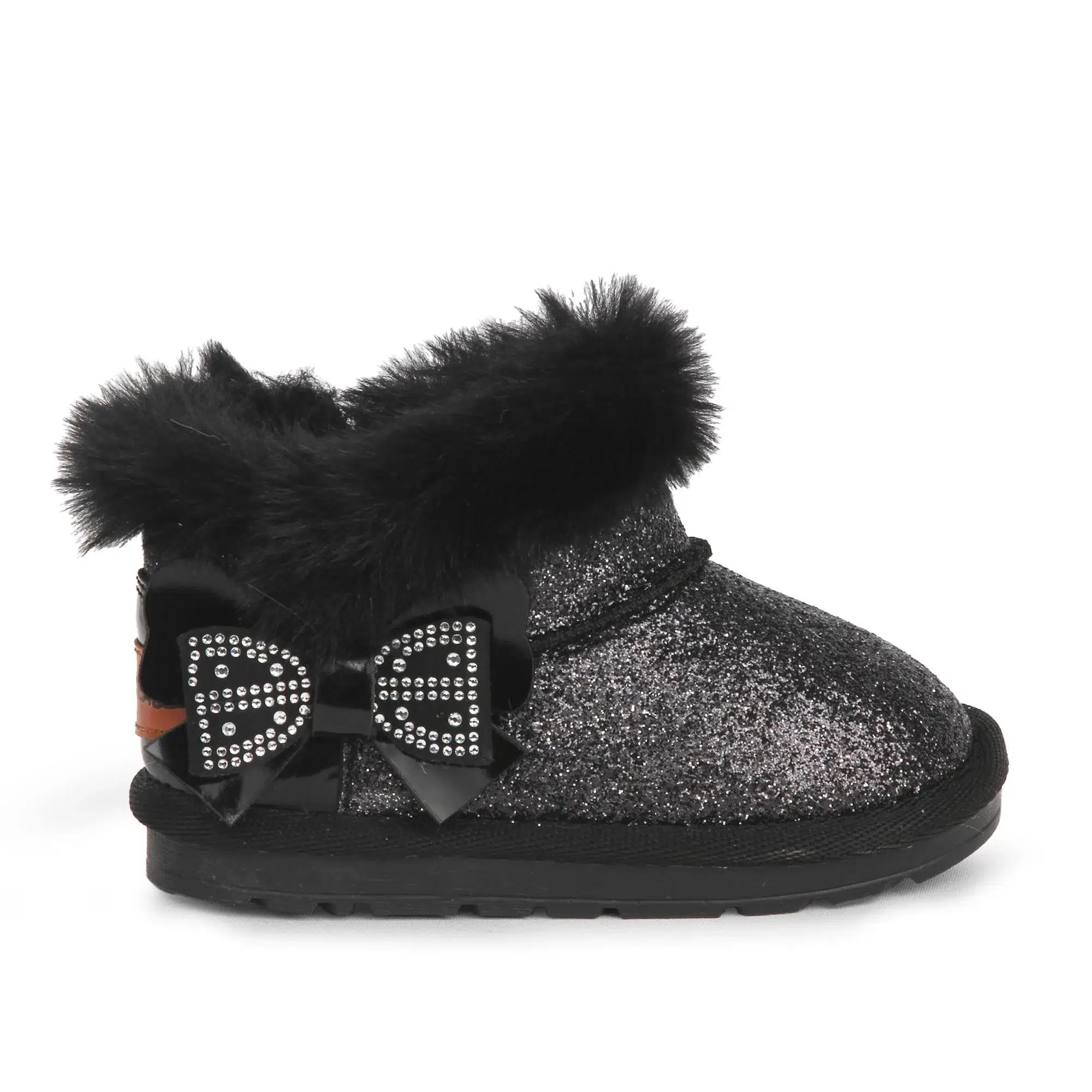 Buckhead Curly Kız Çocuk Simli Bot 3061 Black