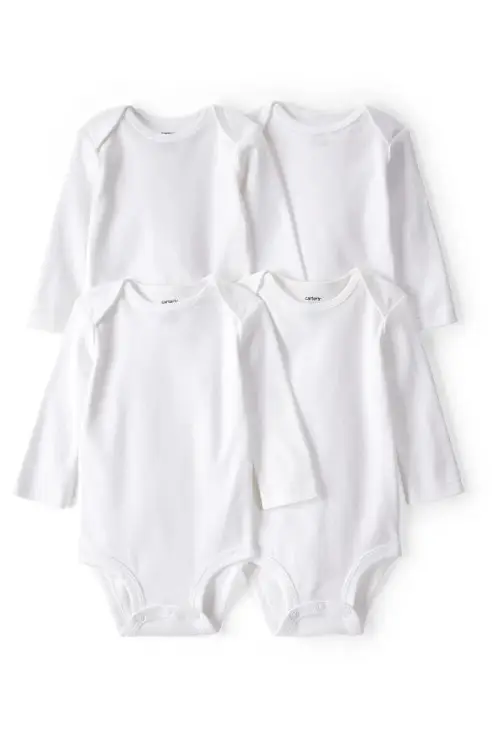 Carters Layette Bebek 4lü Beyaz Body Set LS 1L930610 Beyaz