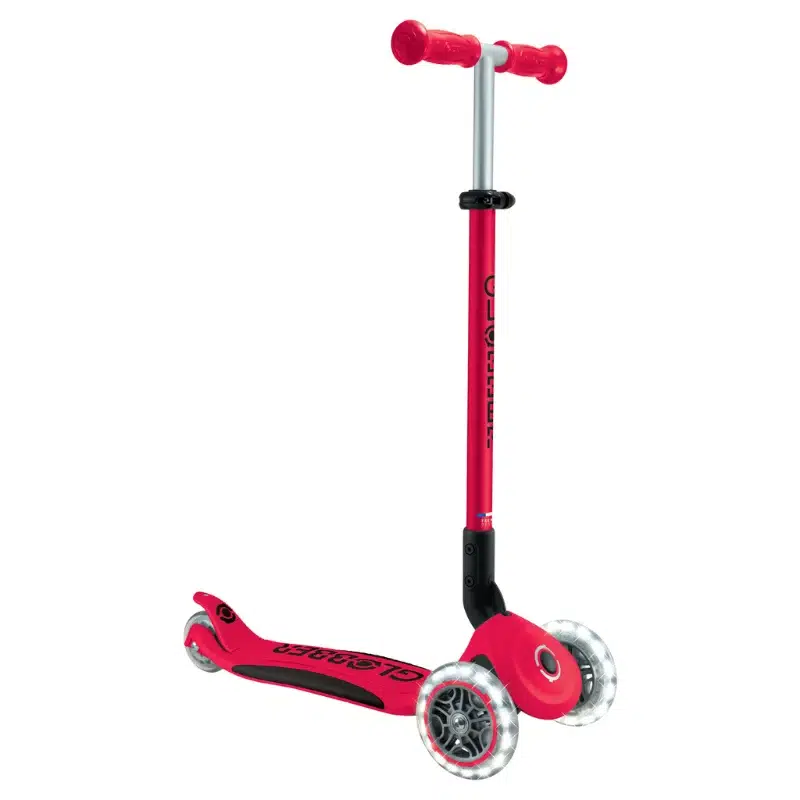 Globber Elite Deluxe Işıklı Scooter Kırmızı