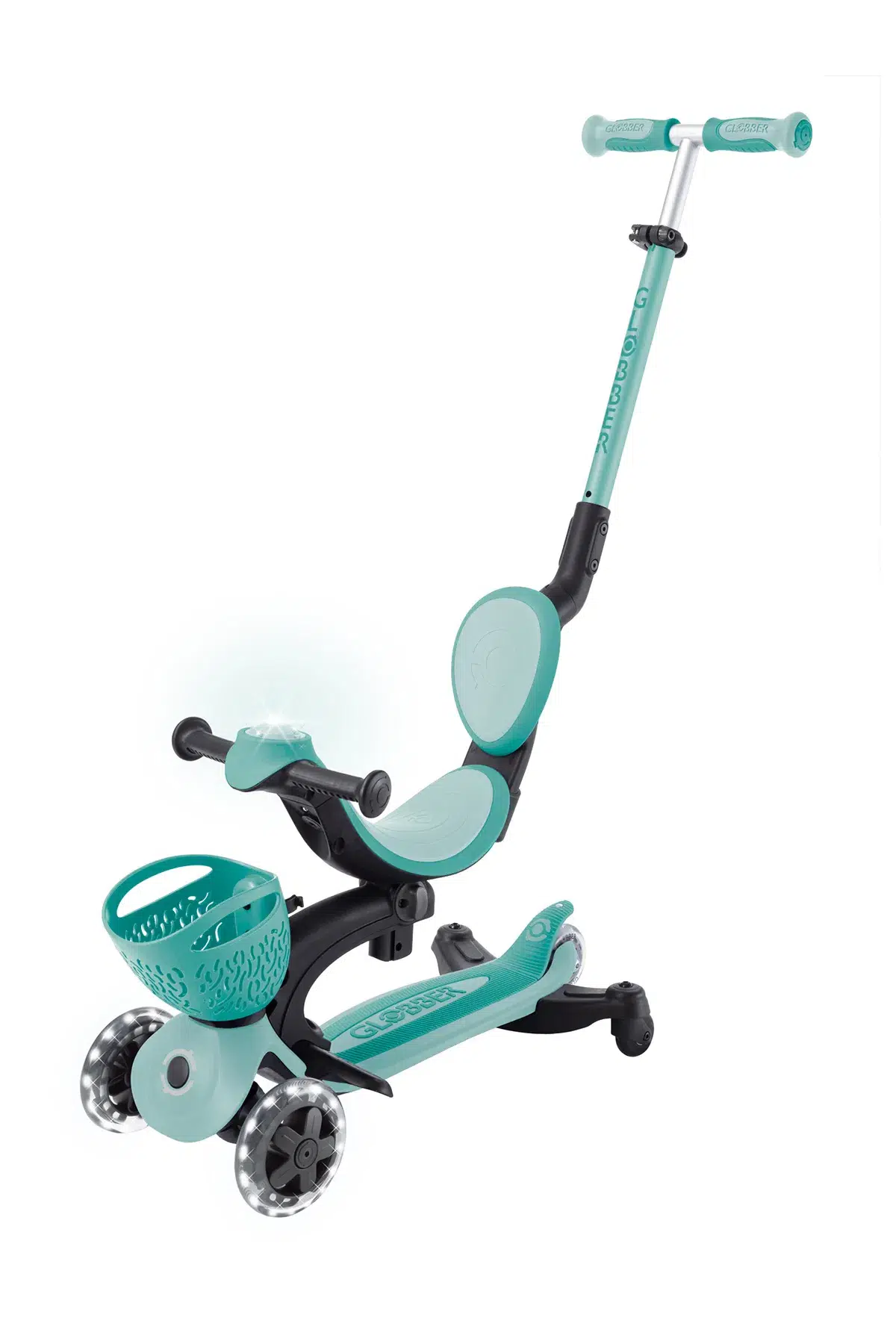 Globber Go Up Baby 360 Scooter (Işıklı) Koyu Mint