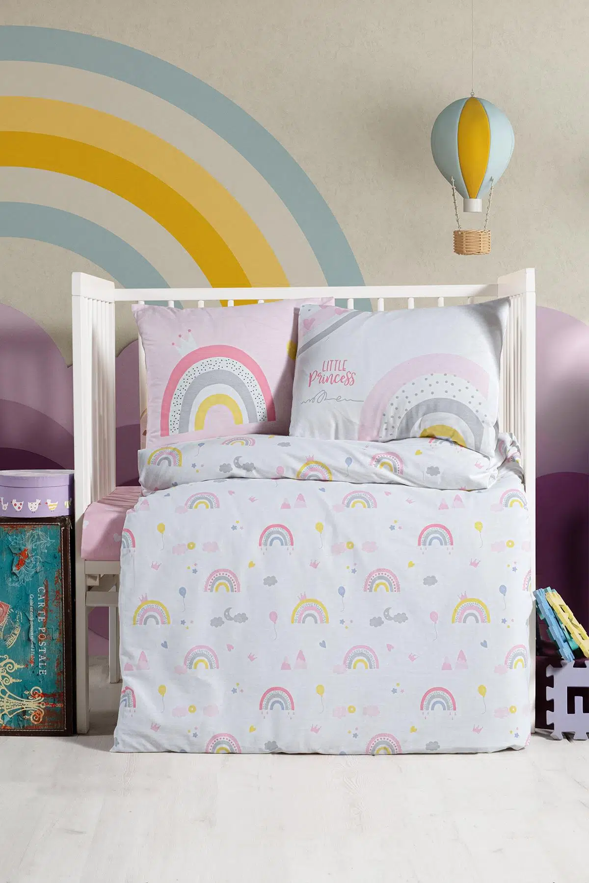 Kanz Ranforce Bebek Nevresim Takımı Knz-001 Rainbow