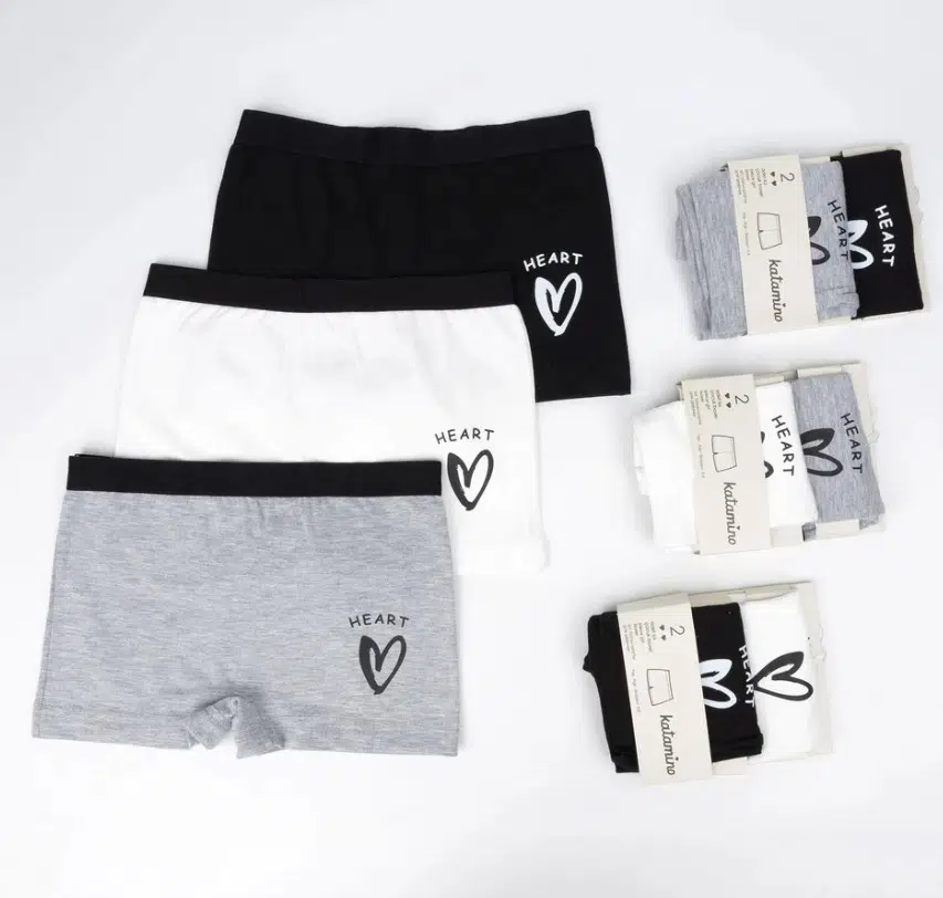 Katamino Herz 2'li Kız Boxer K128642 Asorti