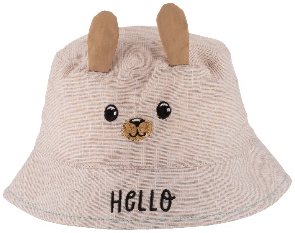 Kitti Hello Nakışlı Erkek Fötr 0-18 Ay Y26030-03 Bej
