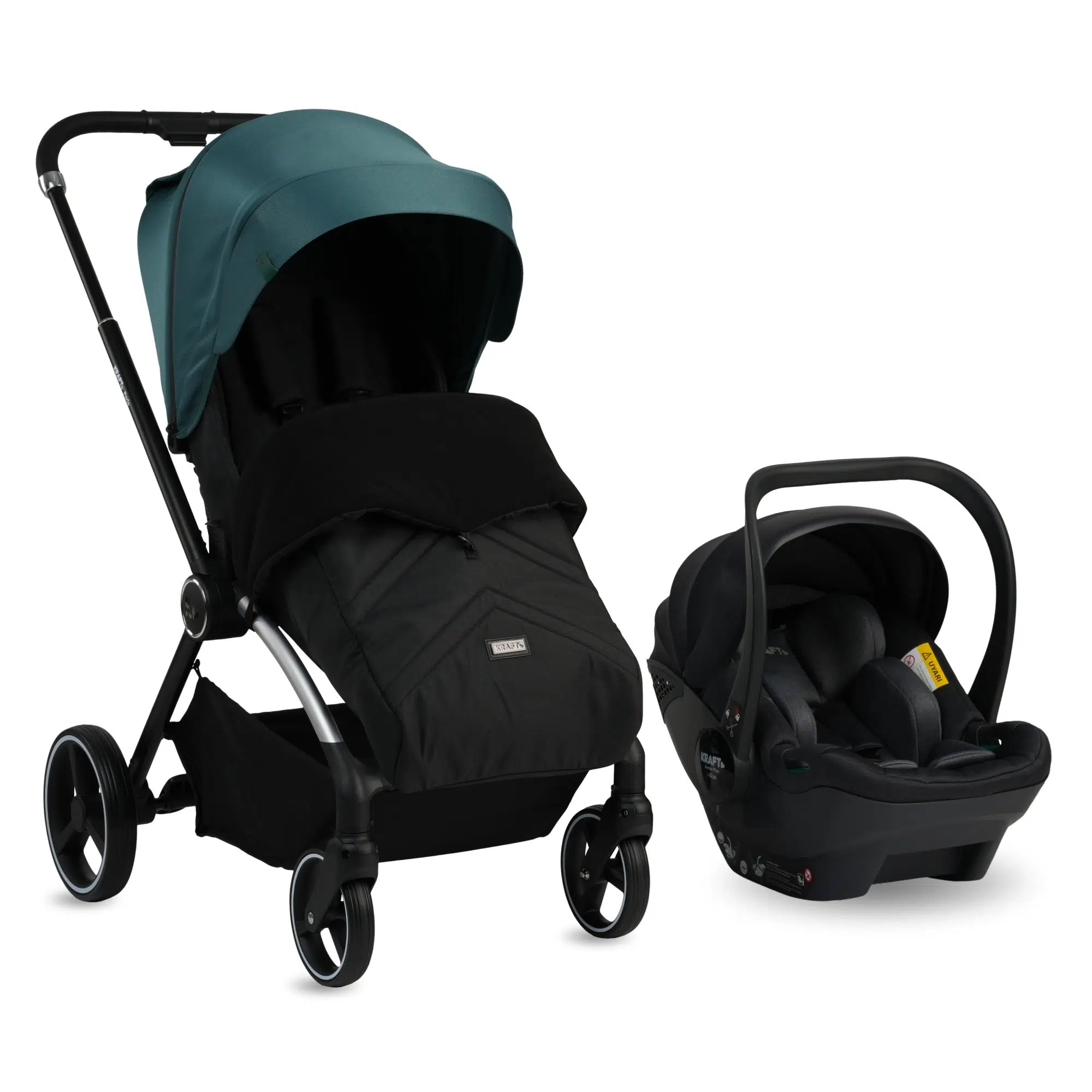 Kraft Parle Travel Sistem Bebek Arabası Green Kraft Parle Travel Sistem Bebek Arabası Green