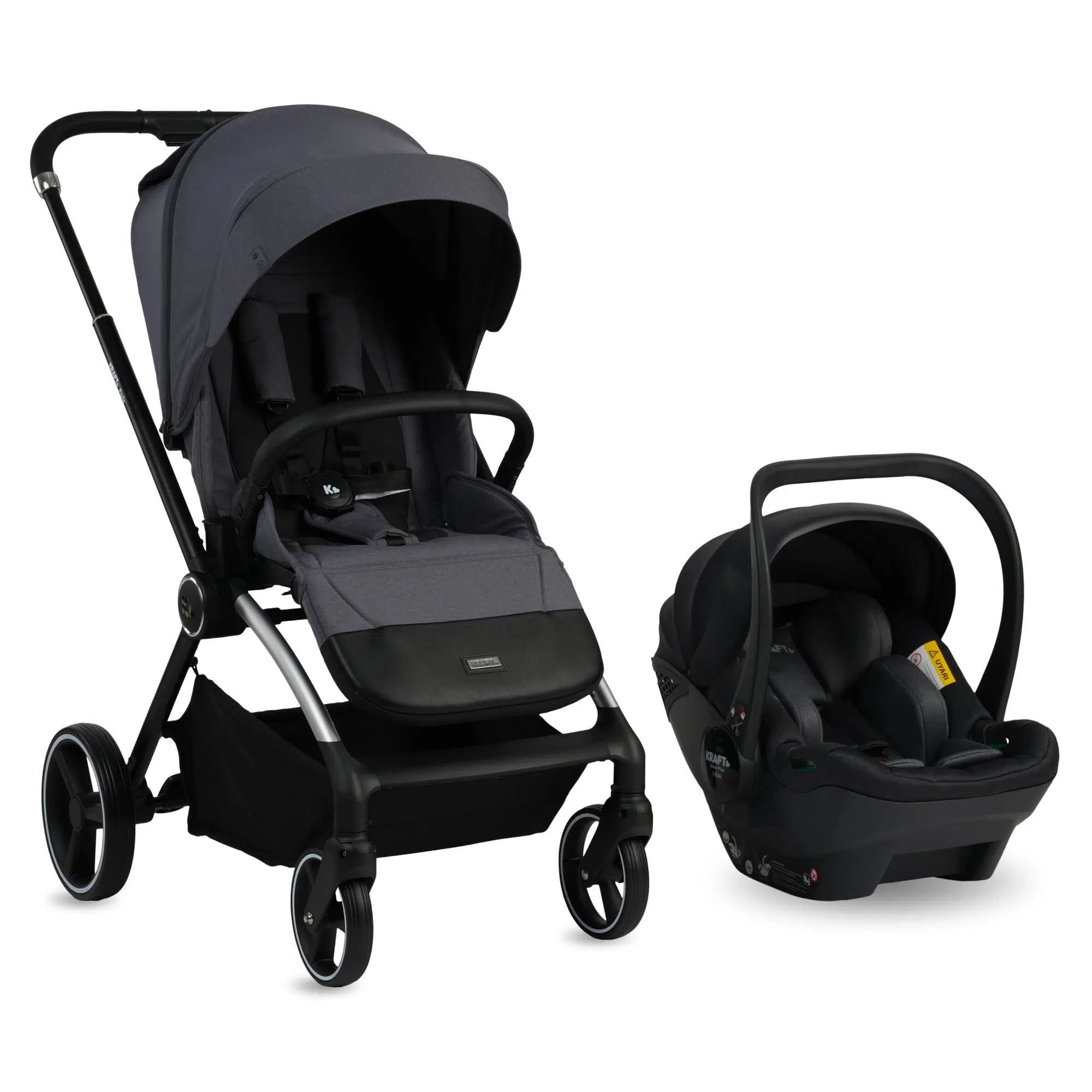 Kraft Parle Travel Sistem Bebek Arabası Grey Kraft Parle Travel Sistem Bebek Arabası Grey