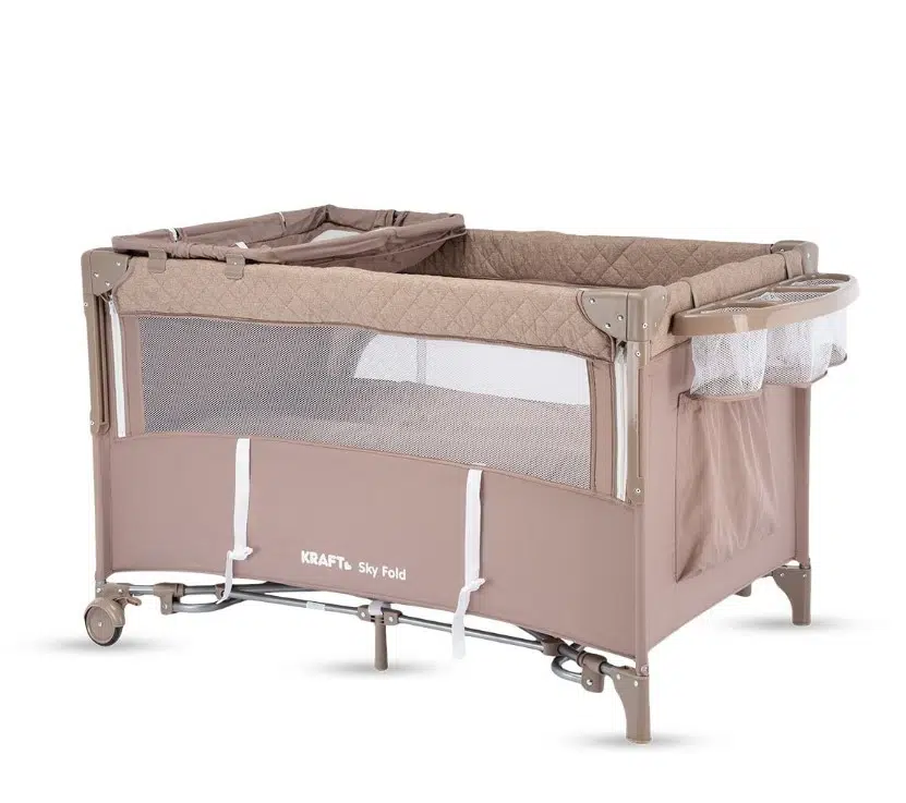 Kraft Sky Fold Anne Yanı Oyun Parkı 70x110 (Yatak Hediye) Bej