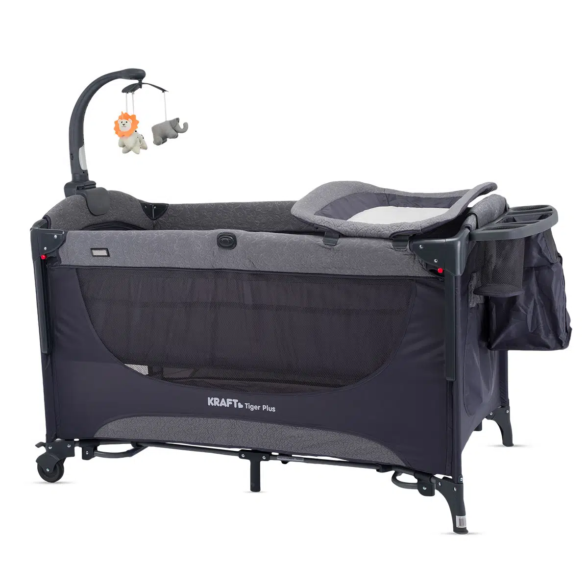 Kraft Tiger Plus Anne Yanı Oyun Parkı 70x120 Koyu Gri