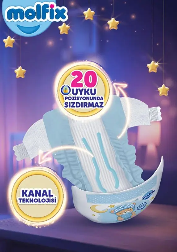 Molfix Tatlı Rüyalar Bebek Bezi 3 Beden 4-9 Kg 84 Adet Molfix Tatlı Rüyalar Bebek Bezi 3 Beden 4-9 Kg 84 Adet