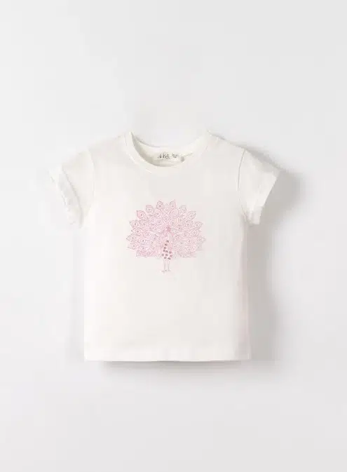 NK Tavus Kuşu Tshirt 31626 Ekru Lila