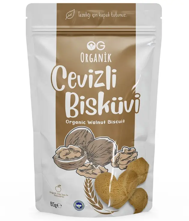 OG Natural Organik Cevizli Bisküvi 80gr 