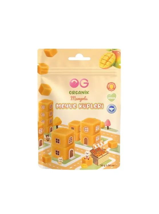 OG Natural Organik Mangolu Meyve Küpleri 30gr 