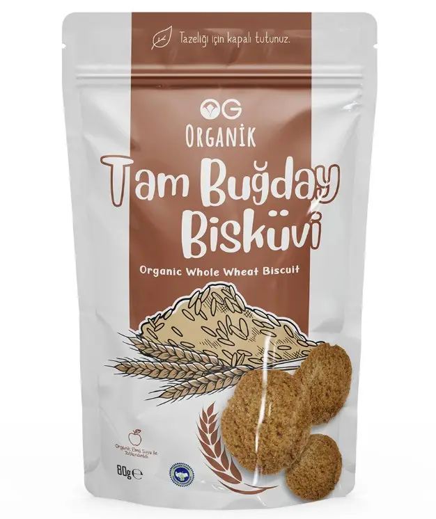OG Natural Organik Tam Buğday Bisküvi 80gr 