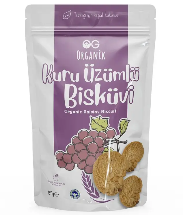 OG Natural Organik Üzümlü Bisküvi 65gr 