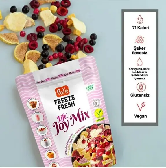 Pol's Freeze Fresh Dondurularak Kurutulmuş Joy Mix 20 g 