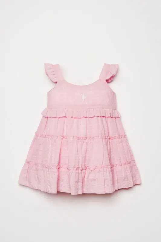 U.S. Polo Elbise USB3033 Pembe